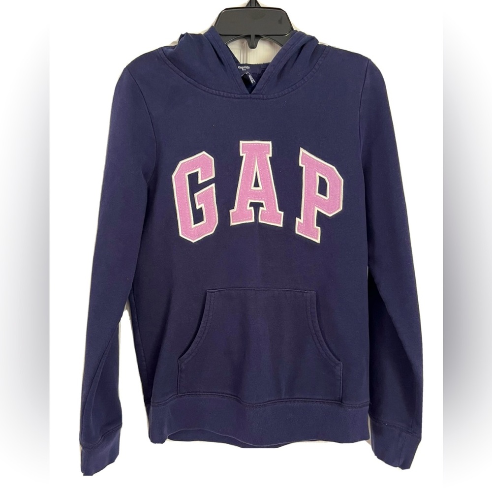 GAP Kids  Girls Size XXL (13) Navy Pink Gap Logo Pullover  Hoodie